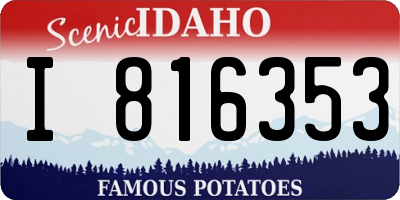 ID license plate I816353