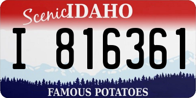 ID license plate I816361