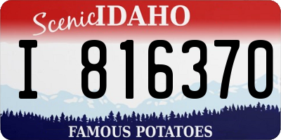 ID license plate I816370
