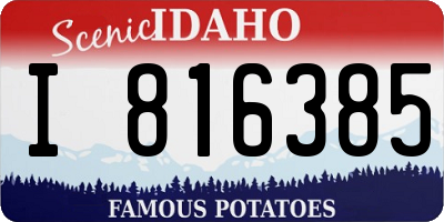 ID license plate I816385
