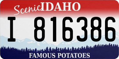 ID license plate I816386