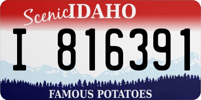 ID license plate I816391