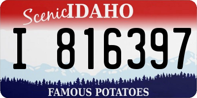 ID license plate I816397