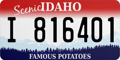 ID license plate I816401