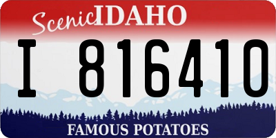 ID license plate I816410