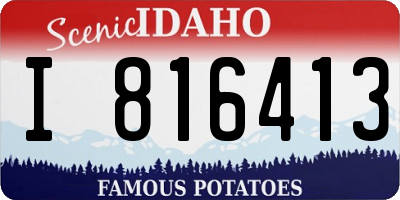 ID license plate I816413