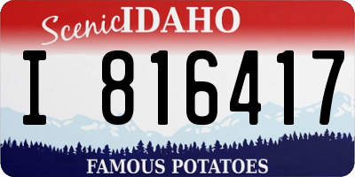 ID license plate I816417