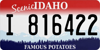 ID license plate I816422