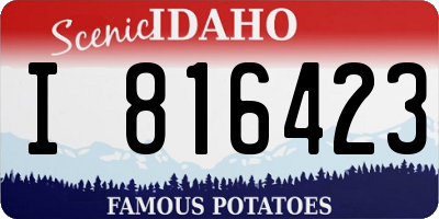ID license plate I816423
