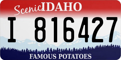 ID license plate I816427