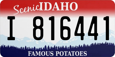 ID license plate I816441