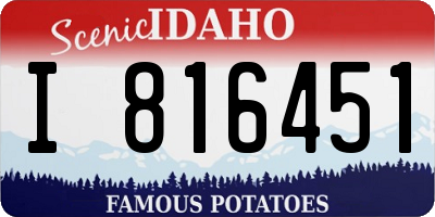 ID license plate I816451