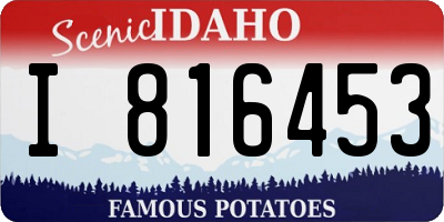 ID license plate I816453