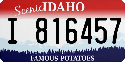 ID license plate I816457