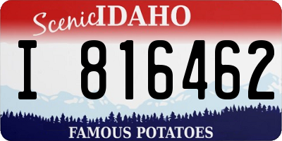 ID license plate I816462