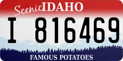 ID license plate I816469
