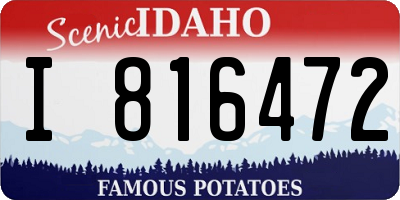 ID license plate I816472