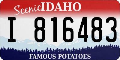 ID license plate I816483
