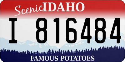 ID license plate I816484