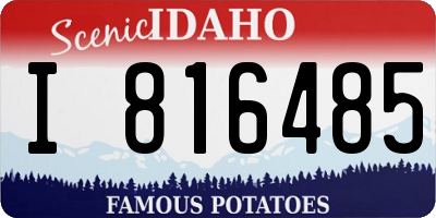 ID license plate I816485