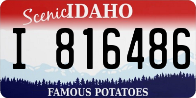 ID license plate I816486