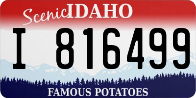 ID license plate I816499