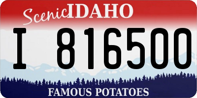 ID license plate I816500