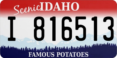 ID license plate I816513