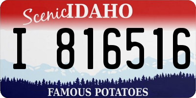 ID license plate I816516