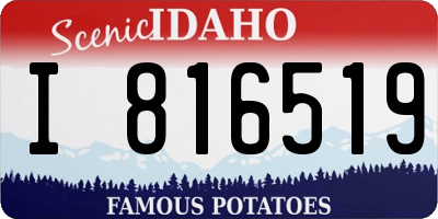ID license plate I816519