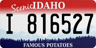 ID license plate I816527
