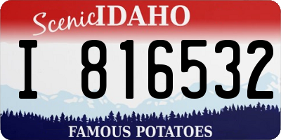 ID license plate I816532