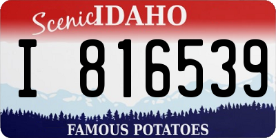 ID license plate I816539