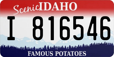 ID license plate I816546