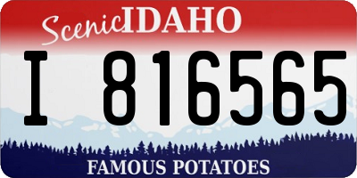ID license plate I816565