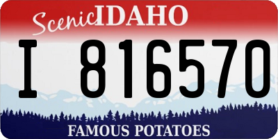 ID license plate I816570