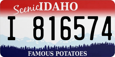 ID license plate I816574