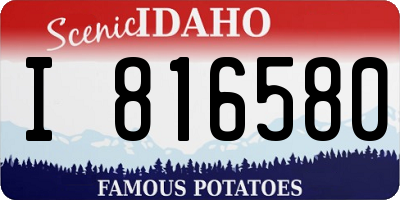 ID license plate I816580