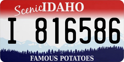 ID license plate I816586