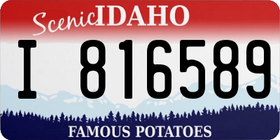 ID license plate I816589