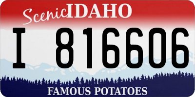 ID license plate I816606