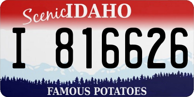 ID license plate I816626