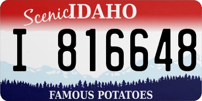 ID license plate I816648