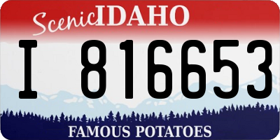 ID license plate I816653