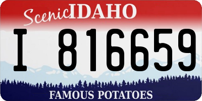 ID license plate I816659