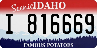 ID license plate I816669