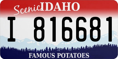 ID license plate I816681