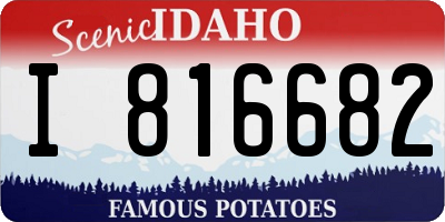 ID license plate I816682