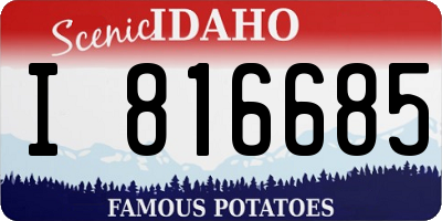 ID license plate I816685