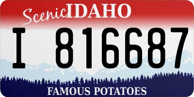 ID license plate I816687